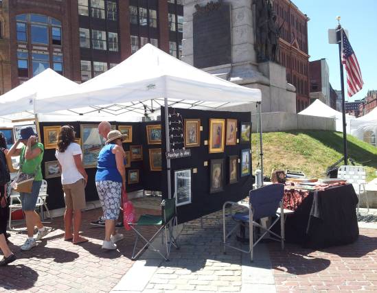 Our spot in Monument Square